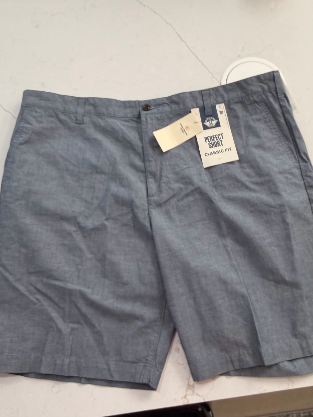 Dockers Men’s Flat-Front Shorts in Slate Blue
